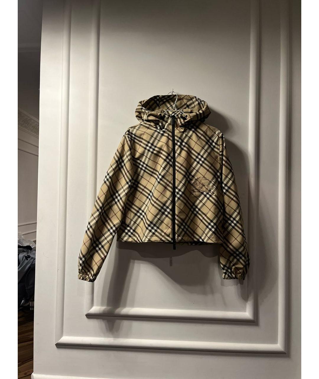 BURBERRY Бежевая синтетическая куртка, фото 5