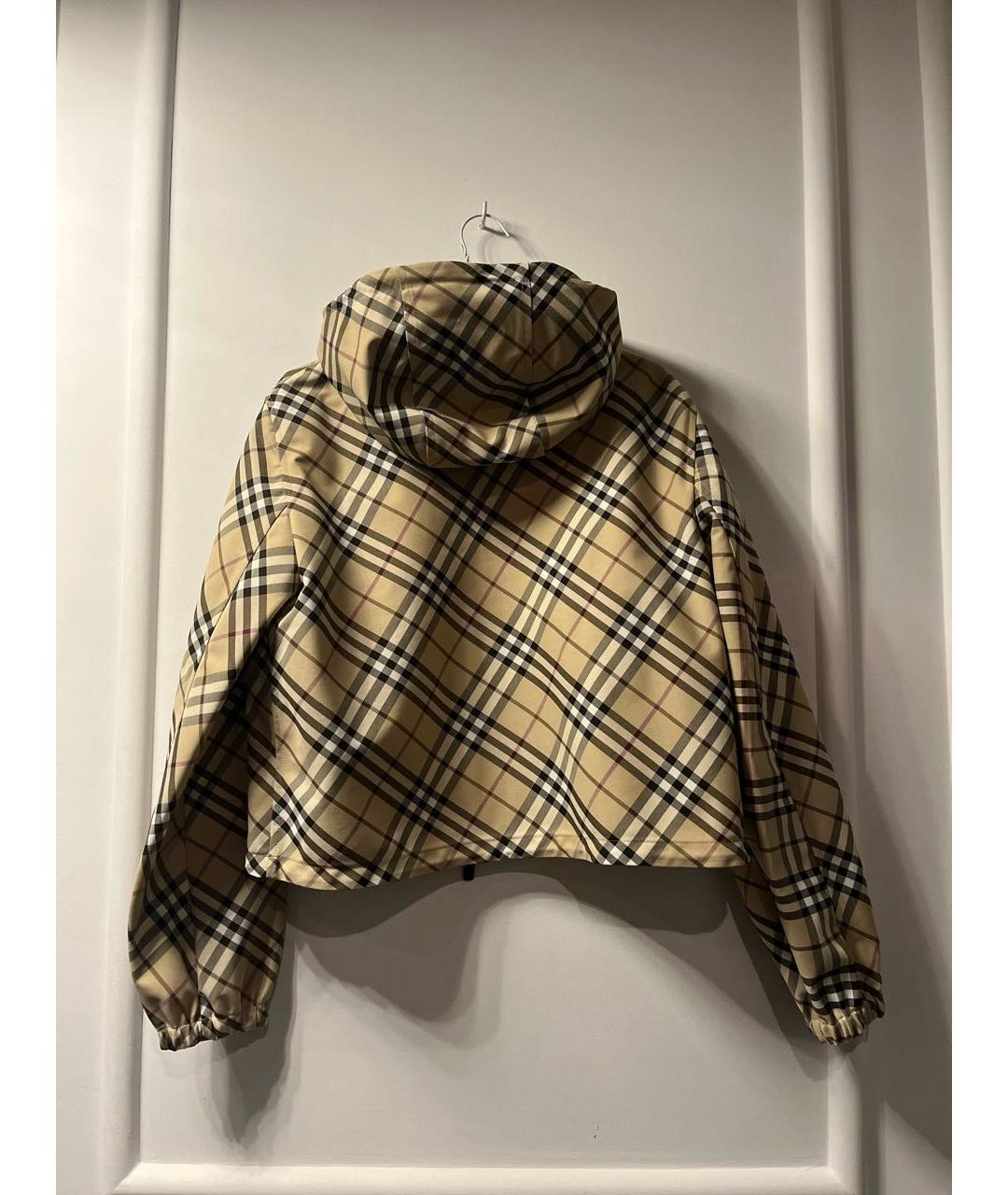 BURBERRY Бежевая синтетическая куртка, фото 2