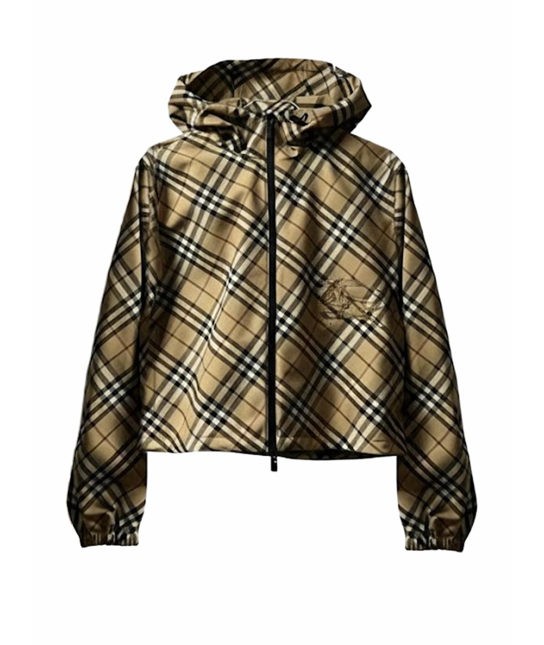 BURBERRY Бежевая синтетическая куртка, фото 1