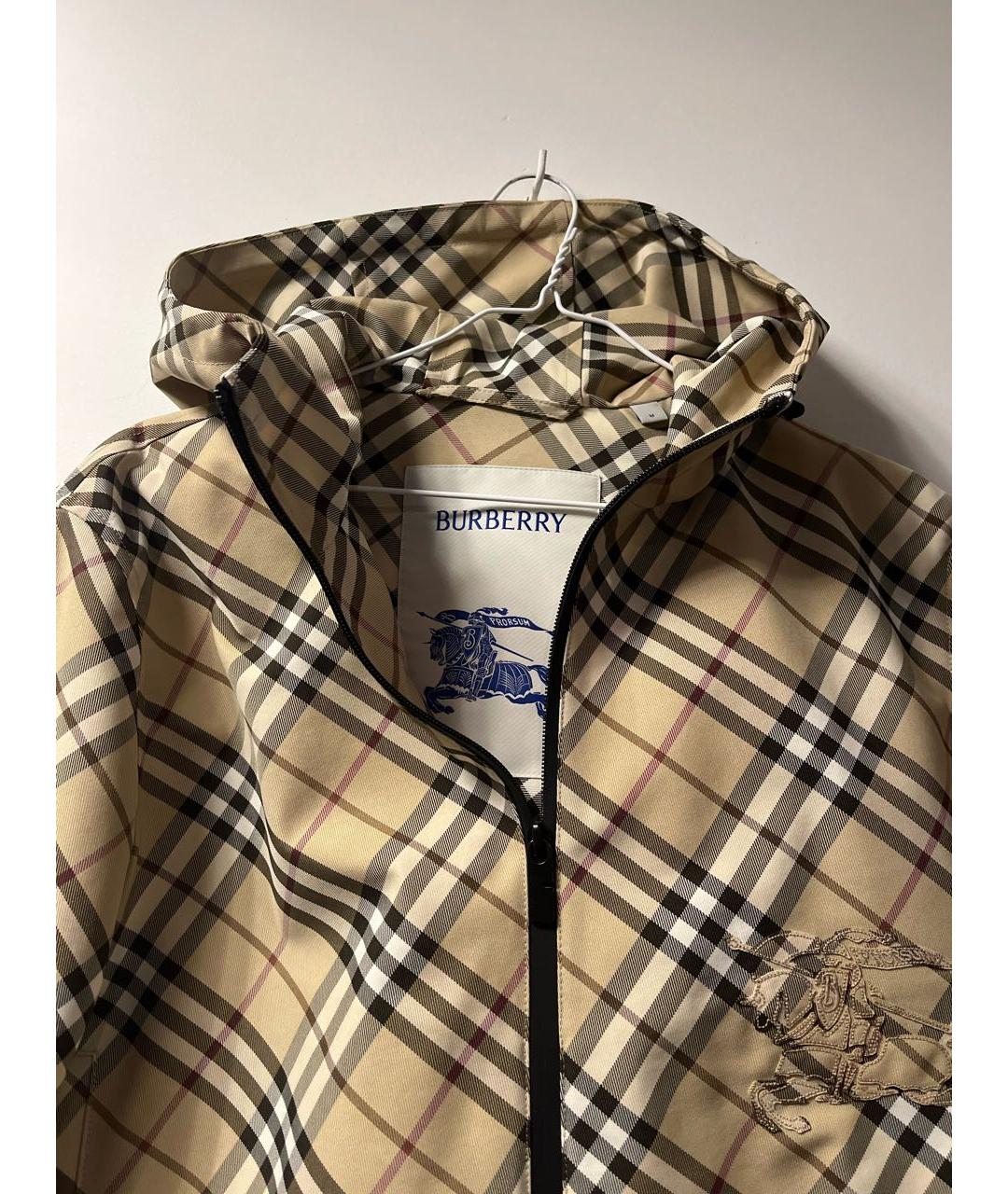 BURBERRY Бежевая синтетическая куртка, фото 3