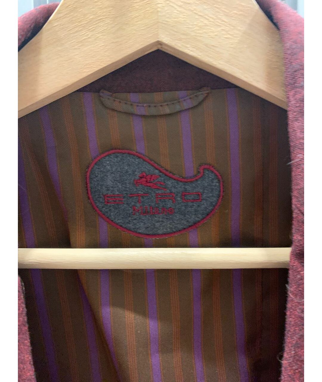 ETRO Бордовый ацетатный жакет/пиджак, фото 2