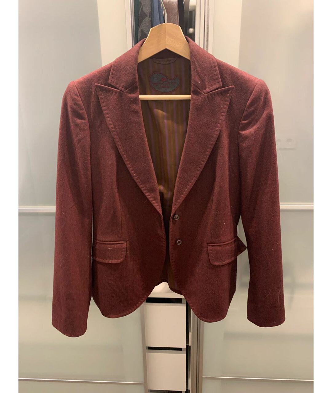 ETRO Бордовый ацетатный жакет/пиджак, фото 5