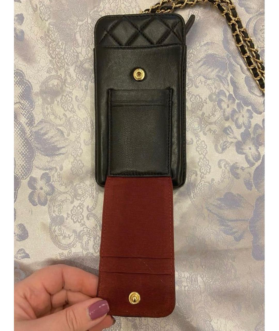 CHANEL Черная кожаная сумка через плечо, фото 5