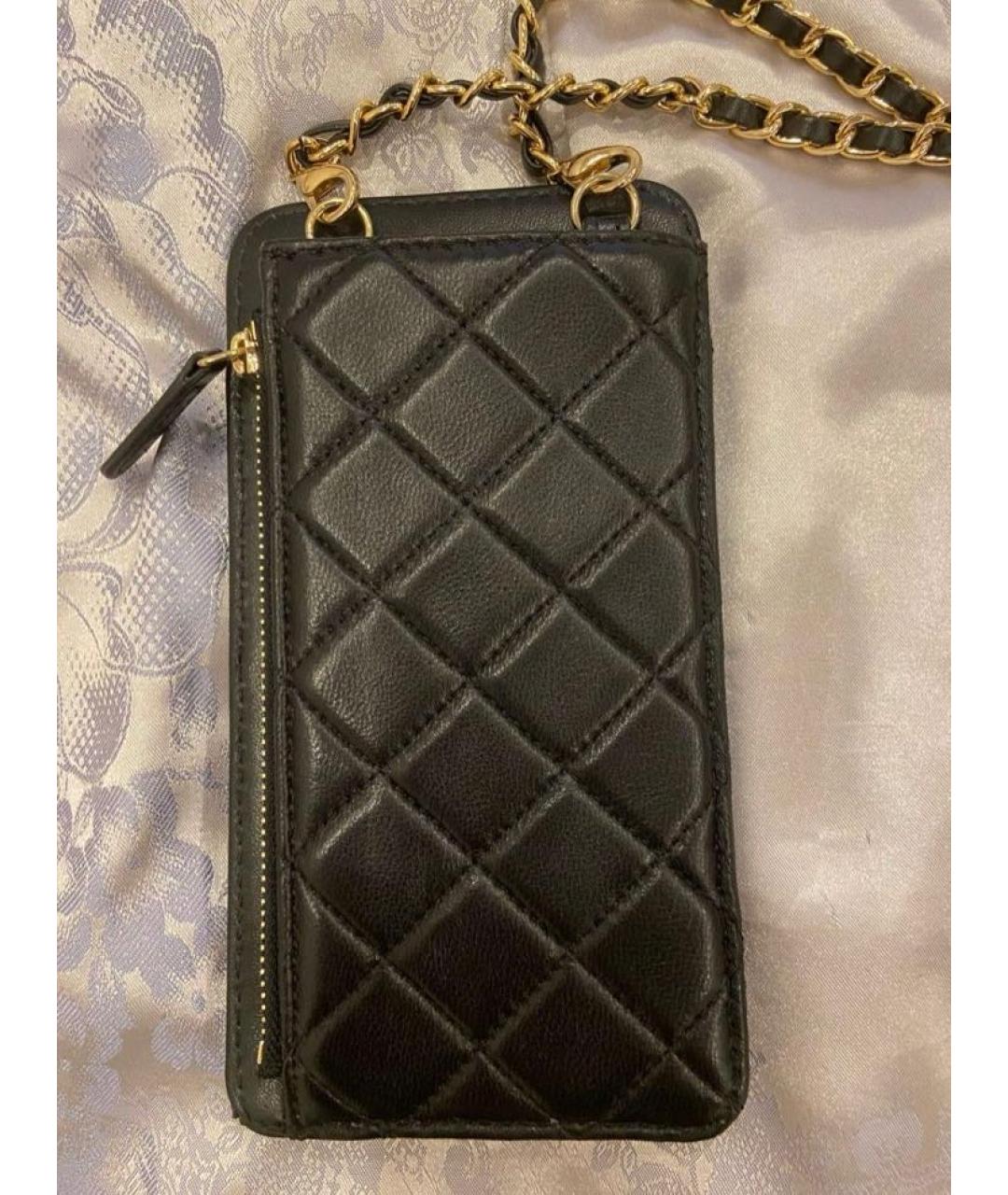 CHANEL Черная кожаная сумка через плечо, фото 3