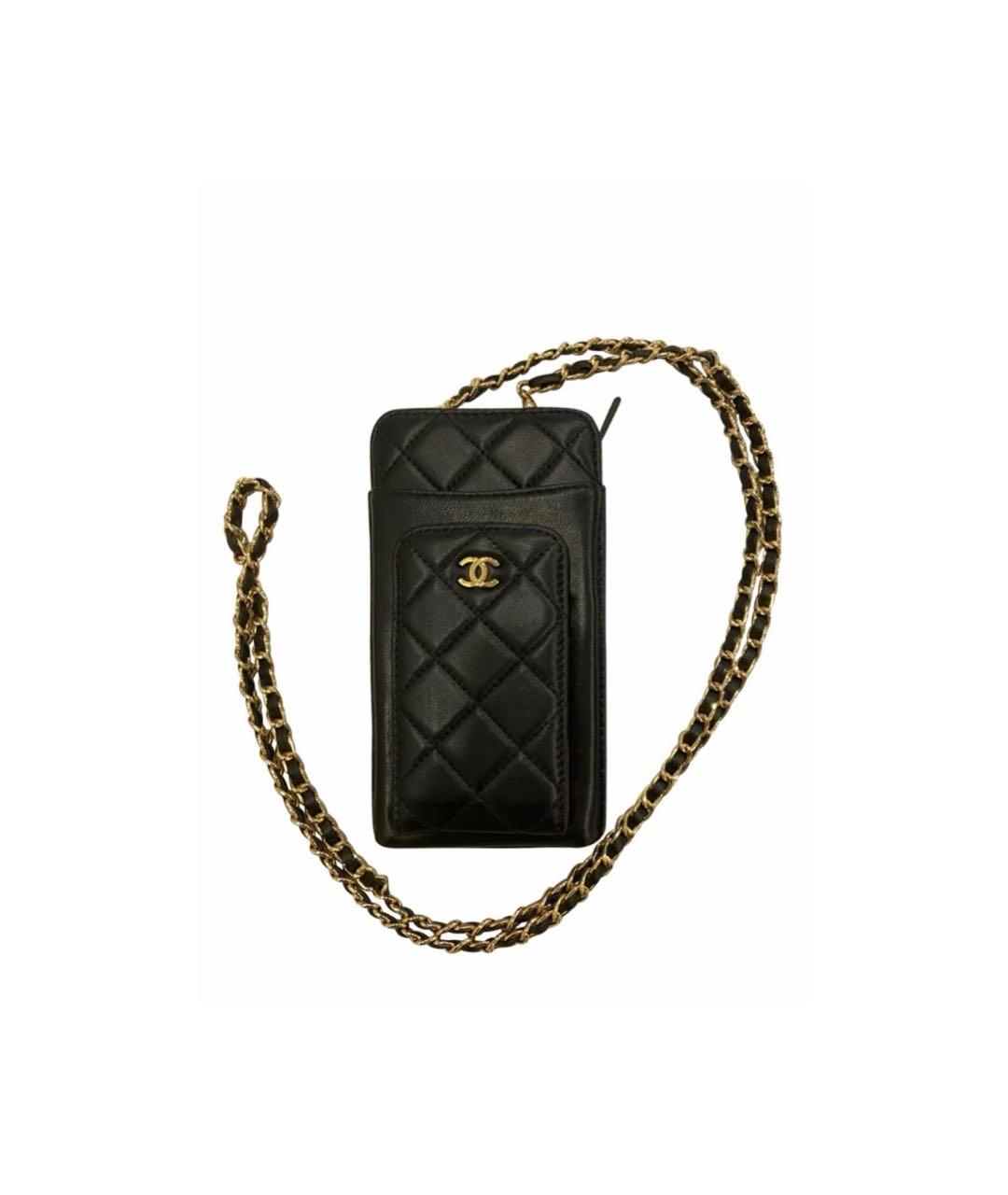 CHANEL Черная кожаная сумка через плечо, фото 9