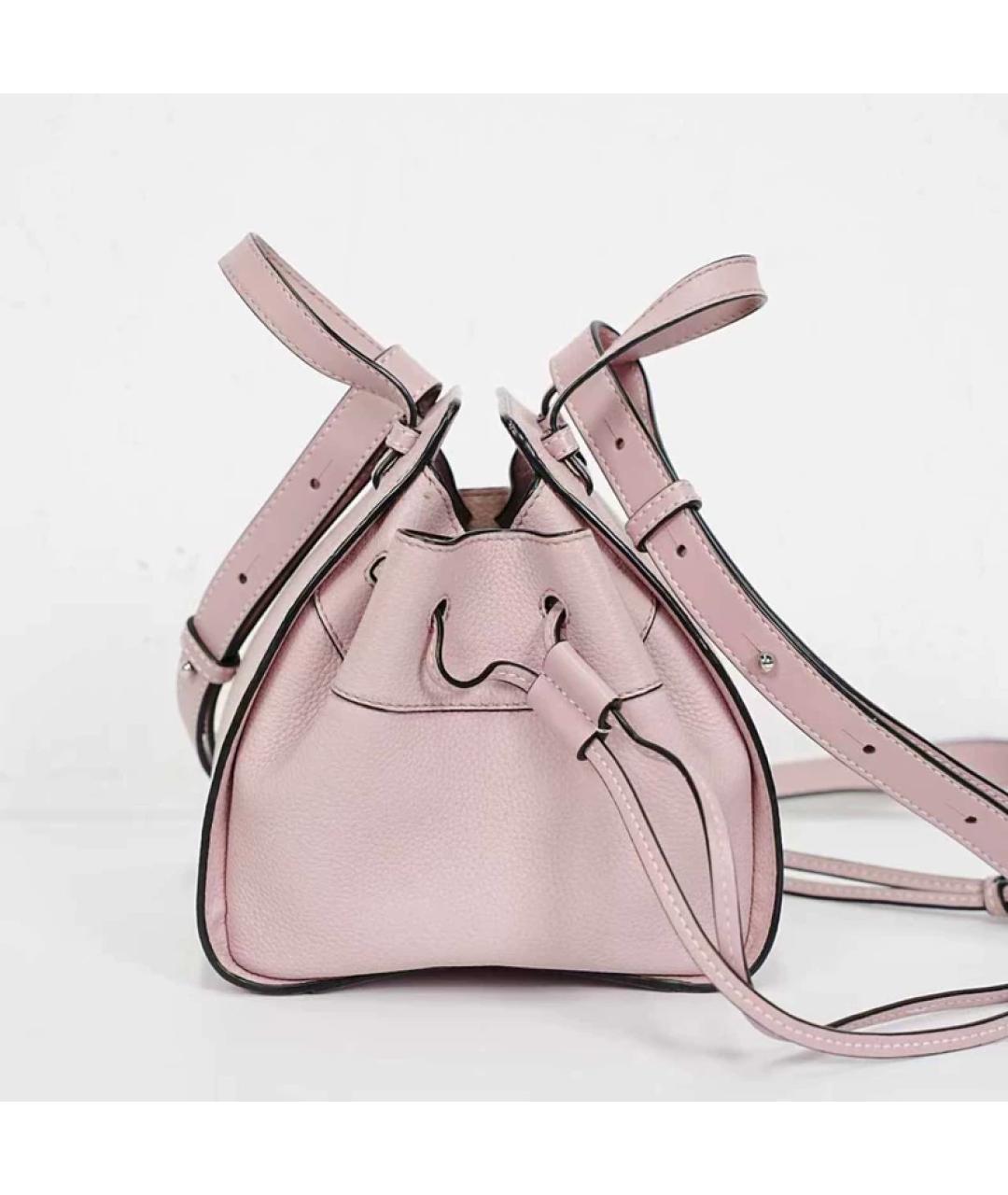 LOEWE Розовая кожаная сумка с короткими ручками, фото 7