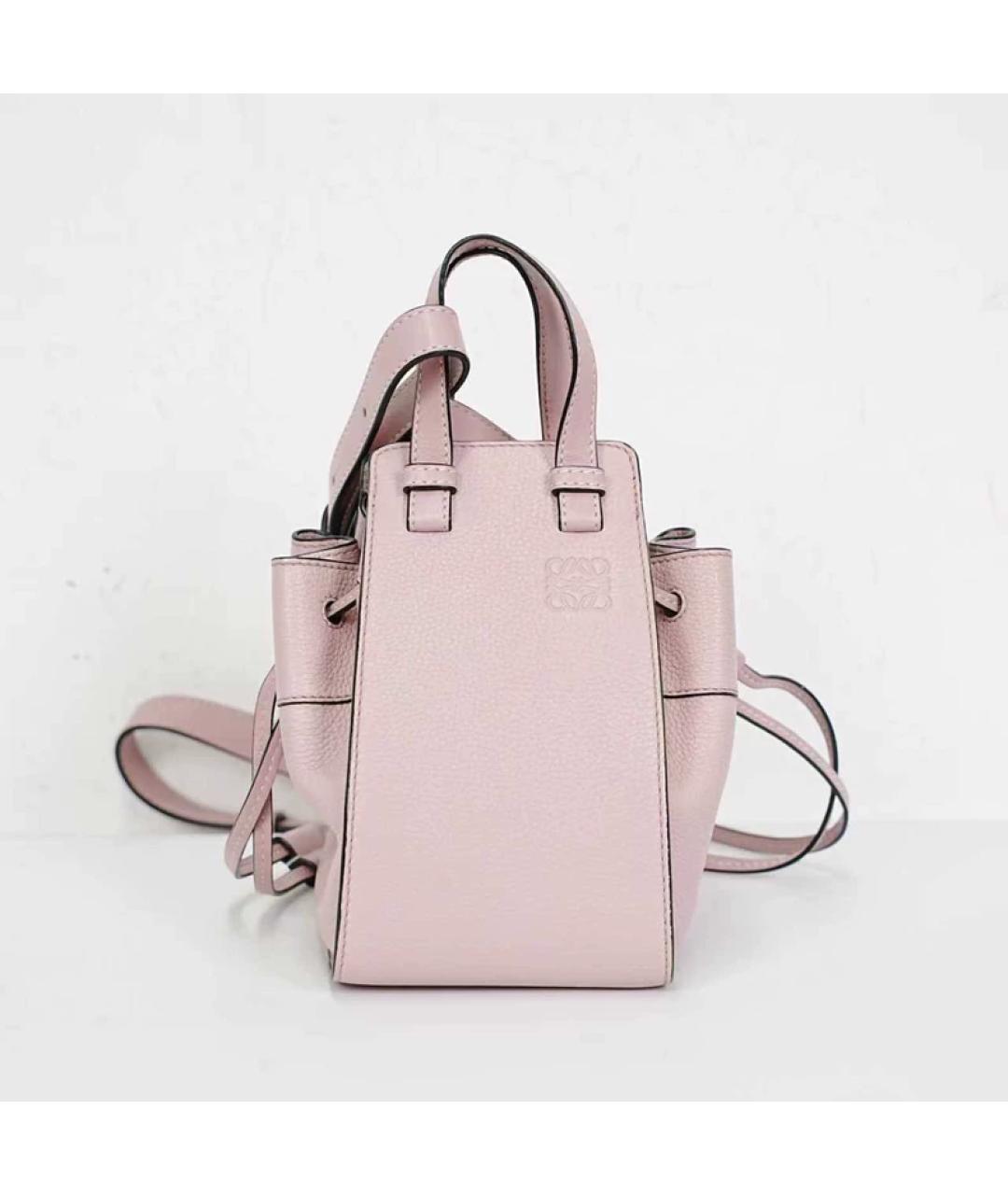 LOEWE Розовая кожаная сумка с короткими ручками, фото 10