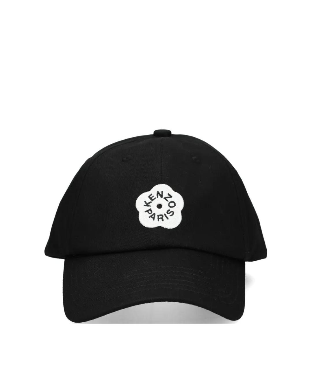 KENZO Черная хлопковая кепка, фото 1