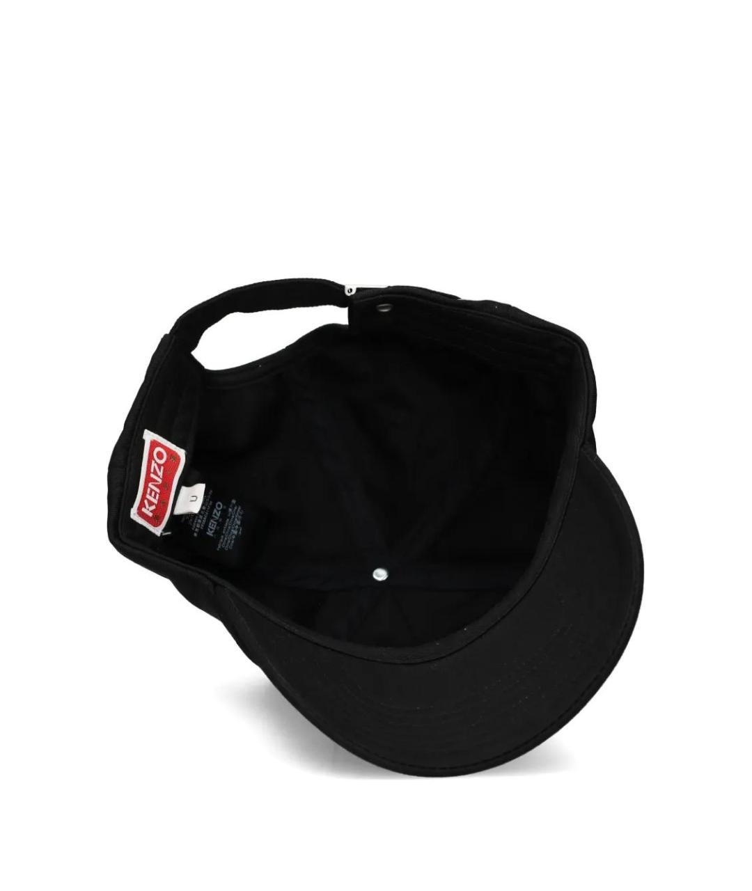 KENZO Черная хлопковая кепка, фото 3