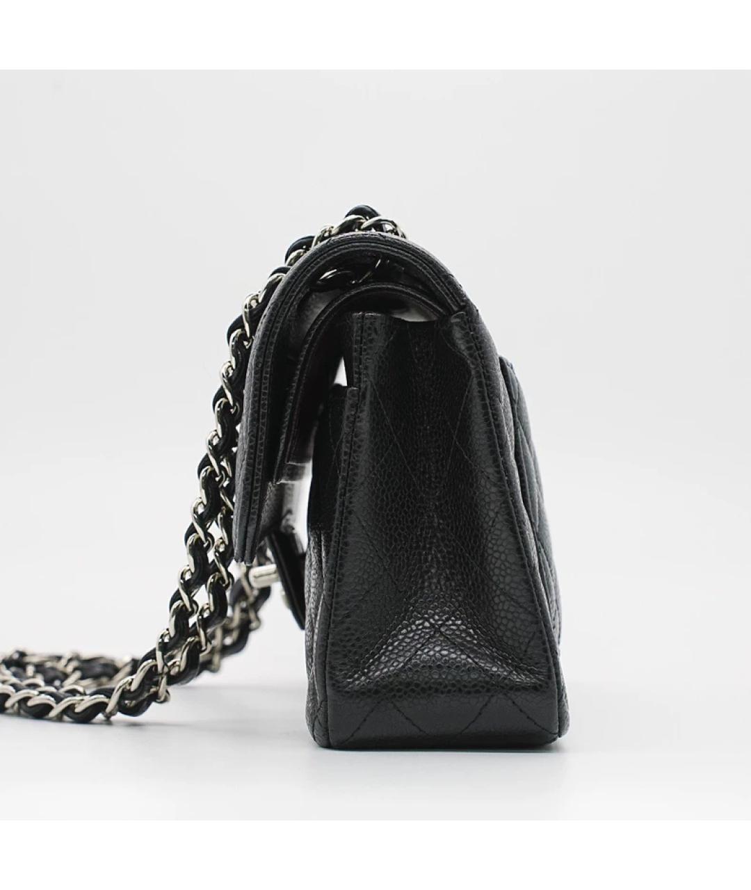 CHANEL Черная кожаная сумка через плечо, фото 7