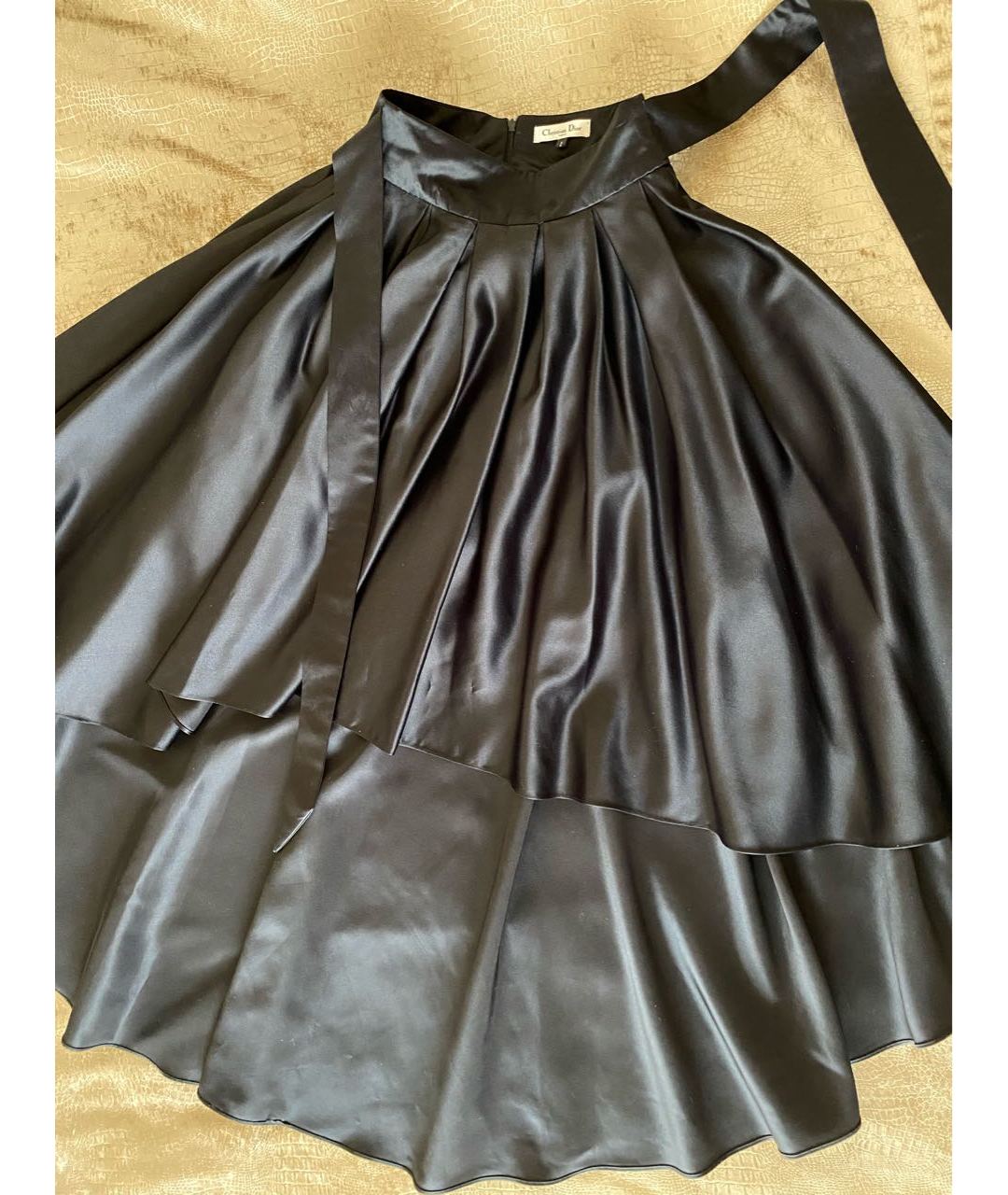 CHRISTIAN DIOR PRE-OWNED Антрацитовая полиэстеровая юбка макси, фото 7