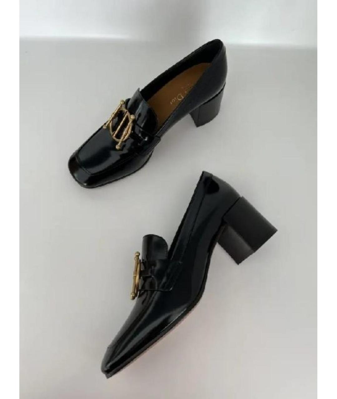 CHRISTIAN DIOR Черные кожаные туфли, фото 2