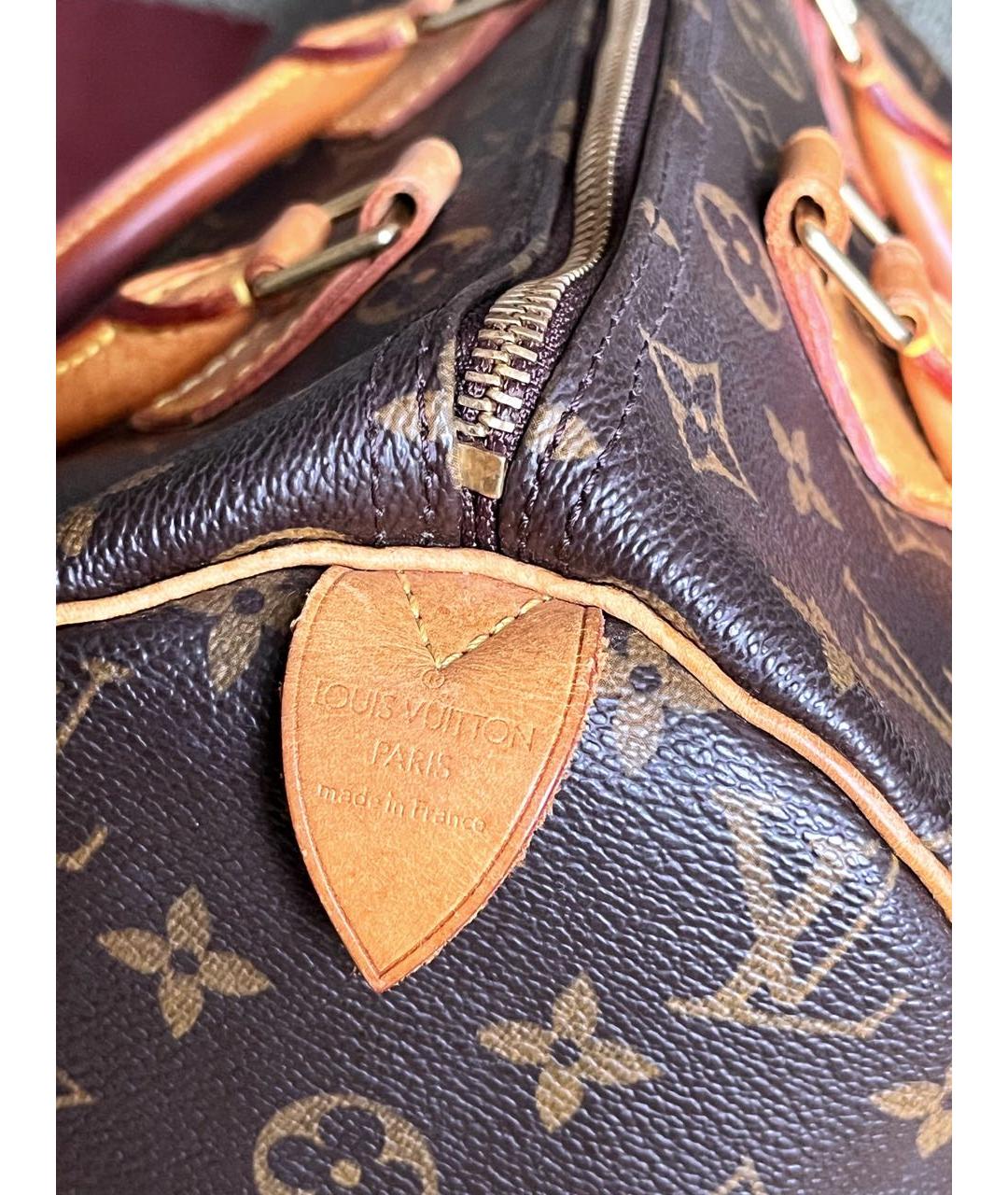 LOUIS VUITTON Коричневая сумка с короткими ручками, фото 7