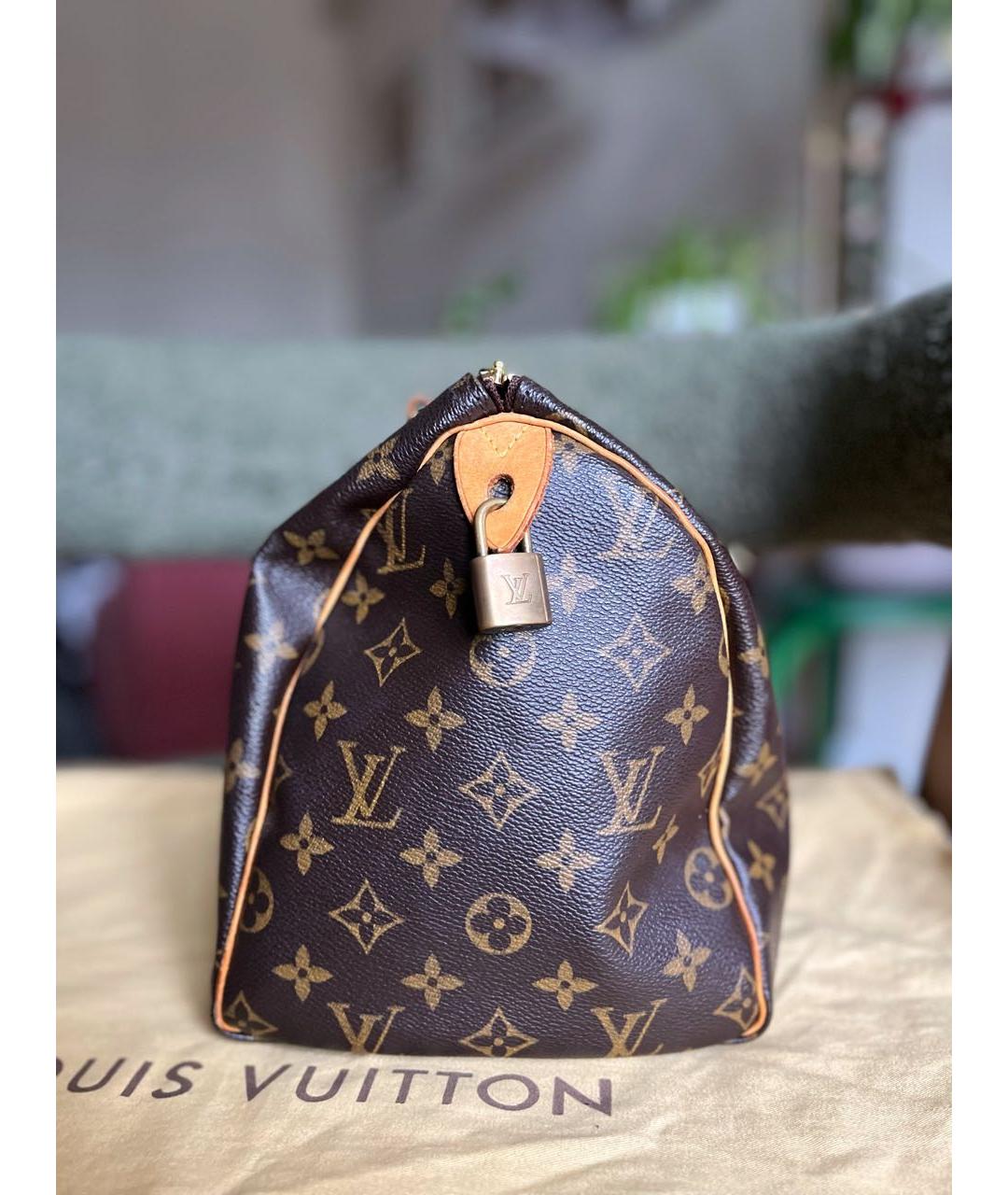 LOUIS VUITTON Коричневая сумка с короткими ручками, фото 4