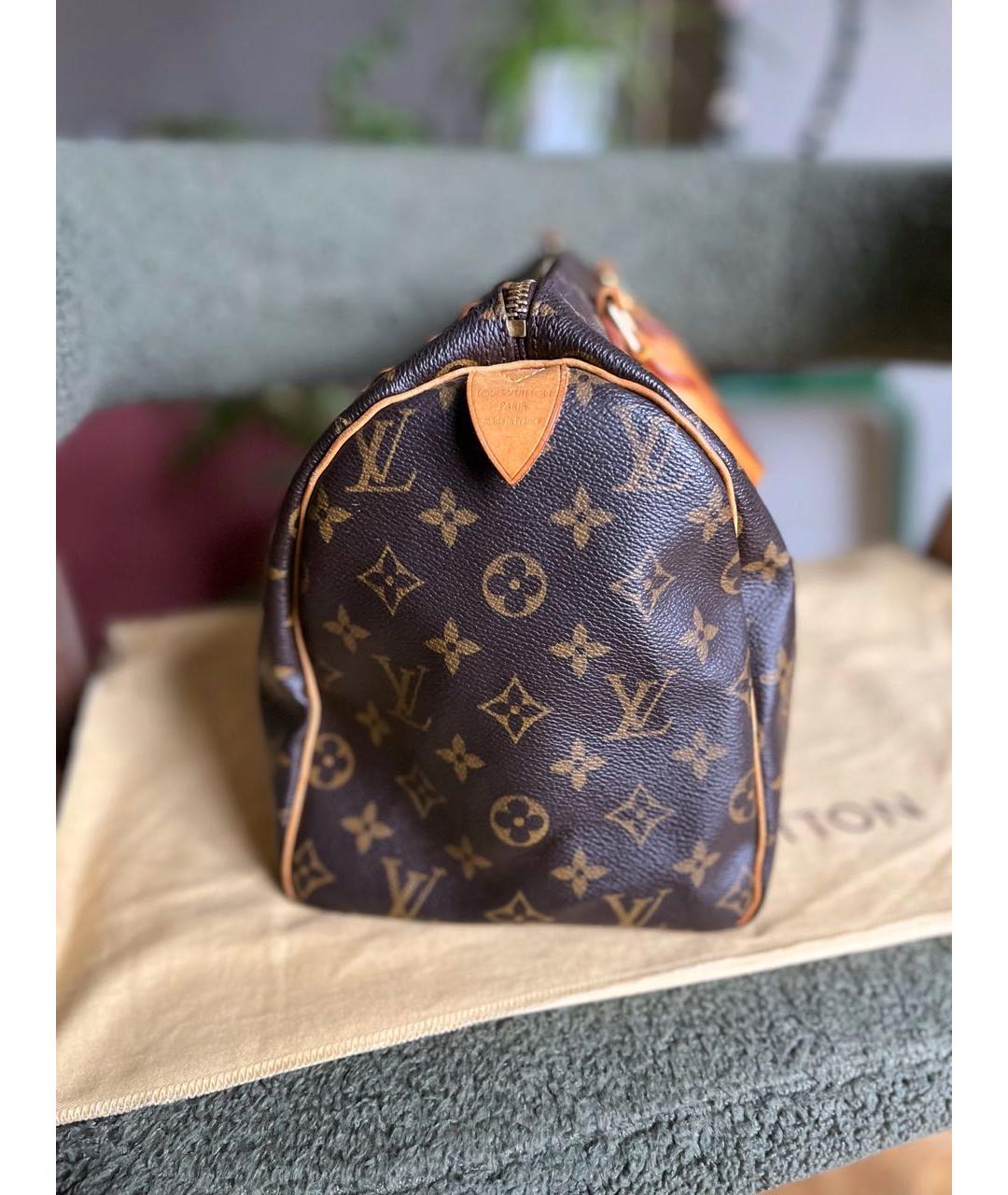 LOUIS VUITTON Коричневая сумка с короткими ручками, фото 5