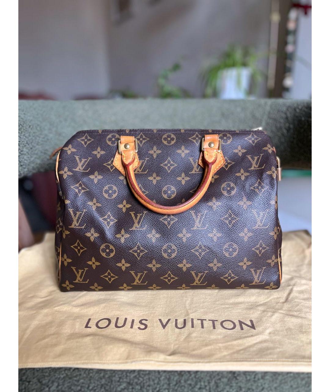 LOUIS VUITTON Коричневая сумка с короткими ручками, фото 9