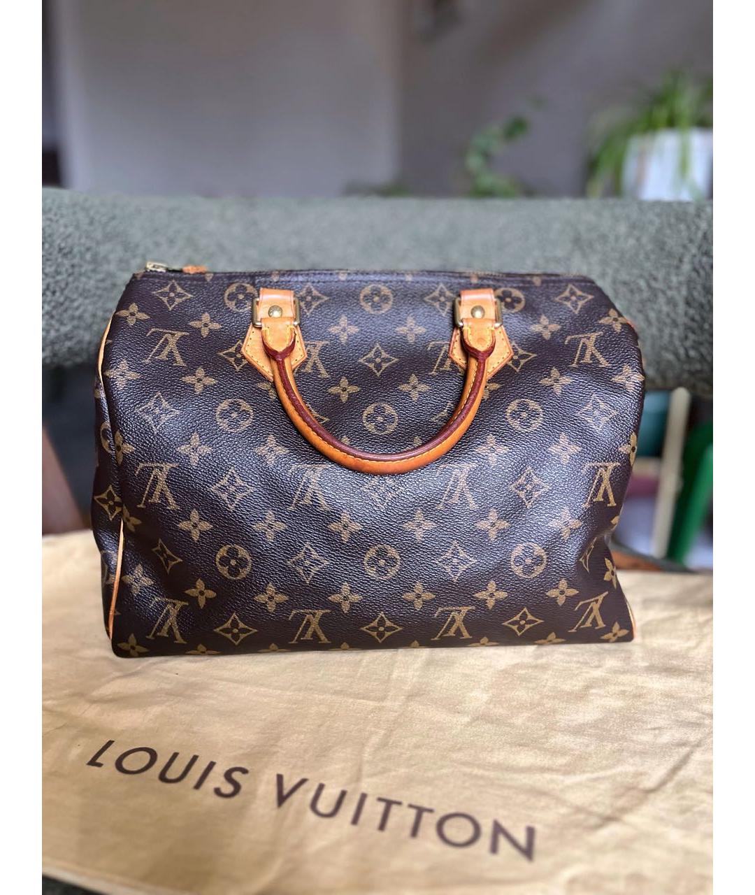 LOUIS VUITTON Коричневая сумка с короткими ручками, фото 2
