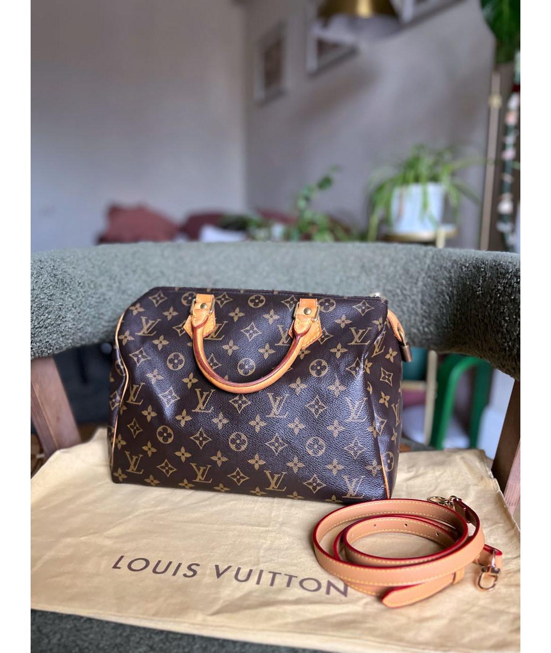LOUIS VUITTON Коричневая сумка с короткими ручками, фото 3