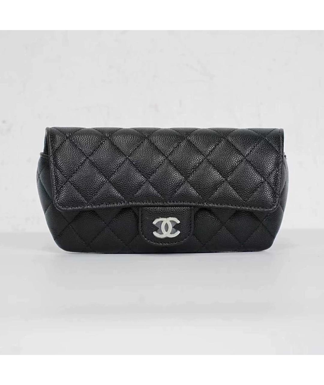 CHANEL Черная кожаная сумка через плечо, фото 10