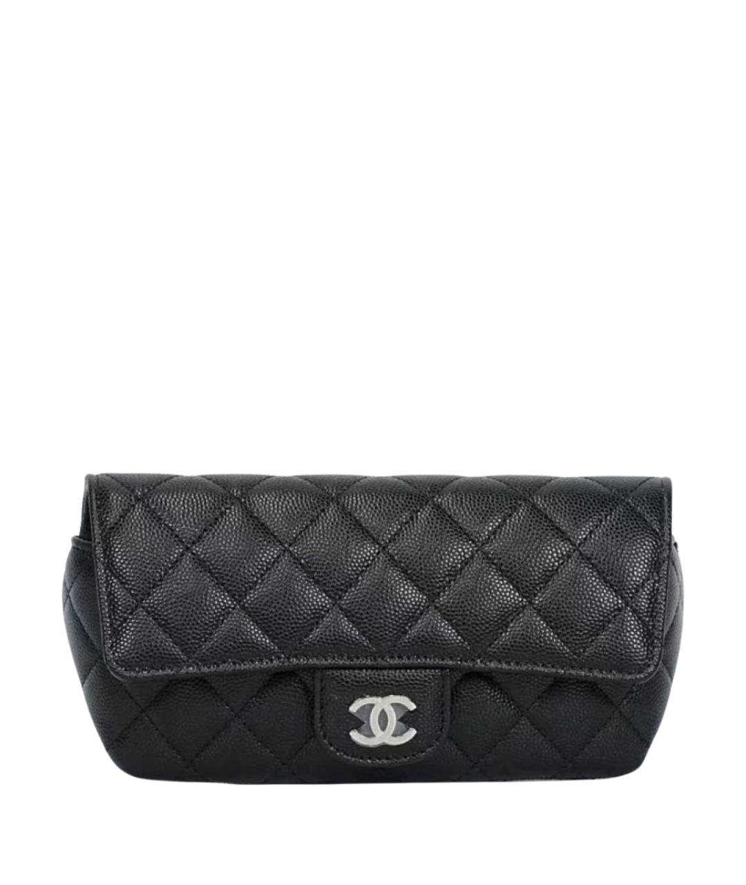 CHANEL Черная кожаная сумка через плечо, фото 1