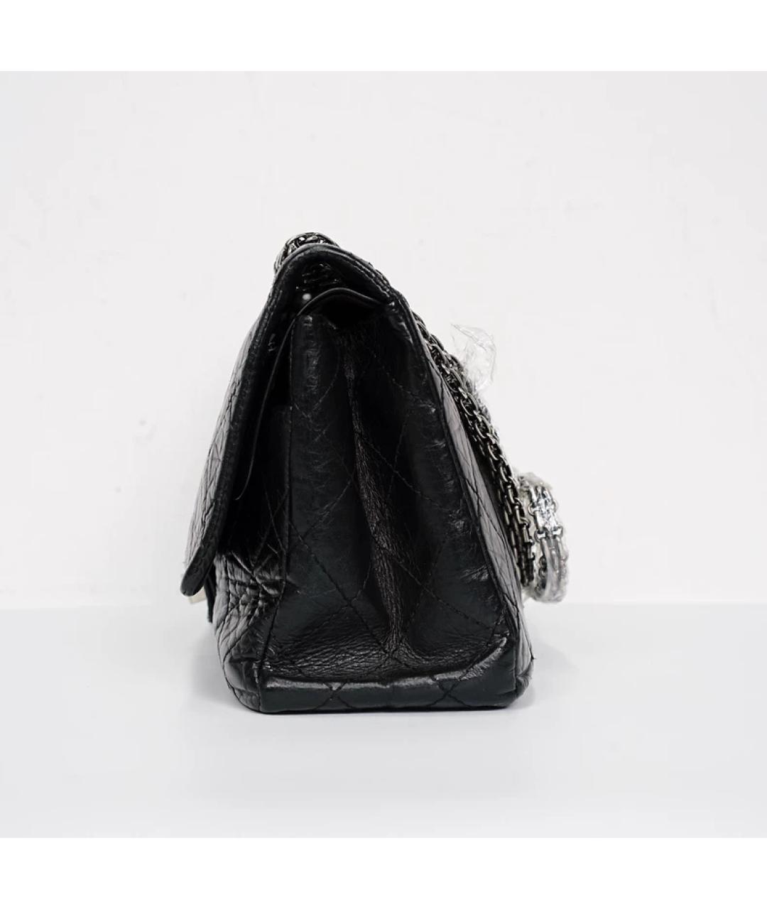 CHANEL Черная кожаная сумка с короткими ручками, фото 3