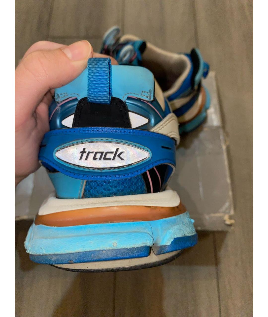 BALENCIAGA Голубые низкие кроссовки / кеды, фото 4