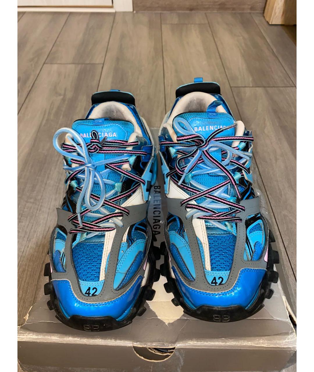 BALENCIAGA Голубые низкие кроссовки / кеды, фото 2