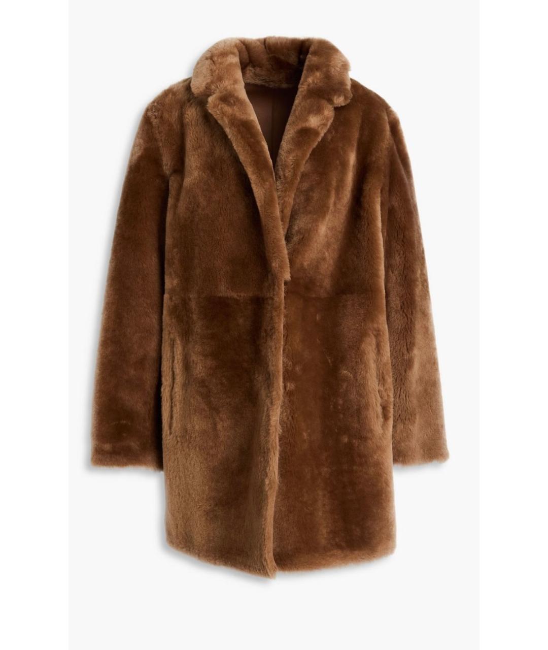 YVES SALOMON Коричневая меховая шуба, фото 4