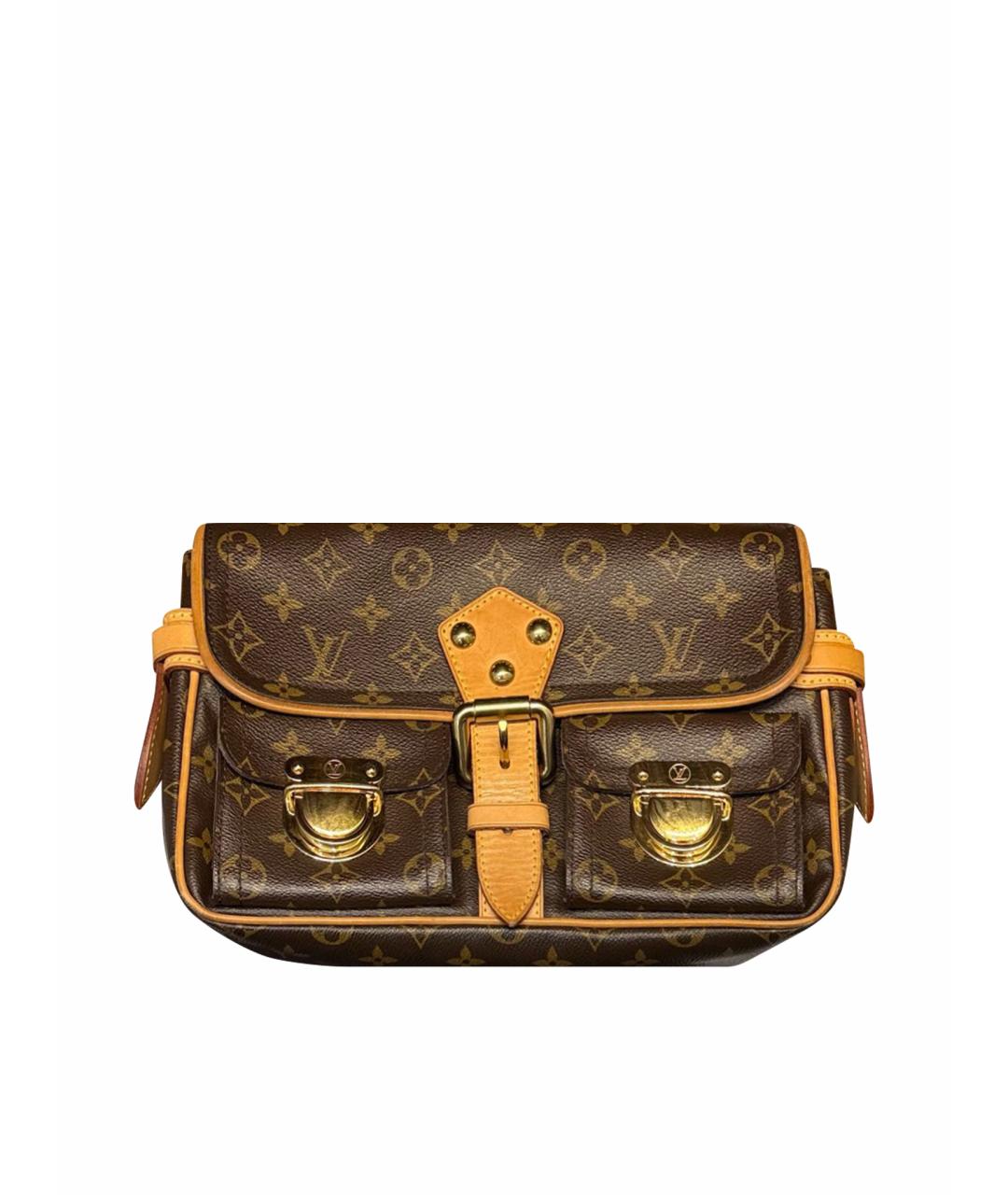 LOUIS VUITTON Коричневая кожаная сумка через плечо, фото 1