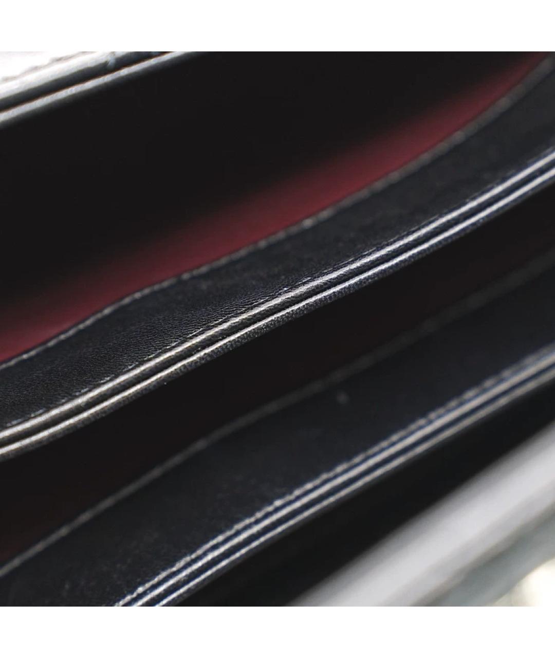 CHANEL Черная кожаная сумка с короткими ручками, фото 8