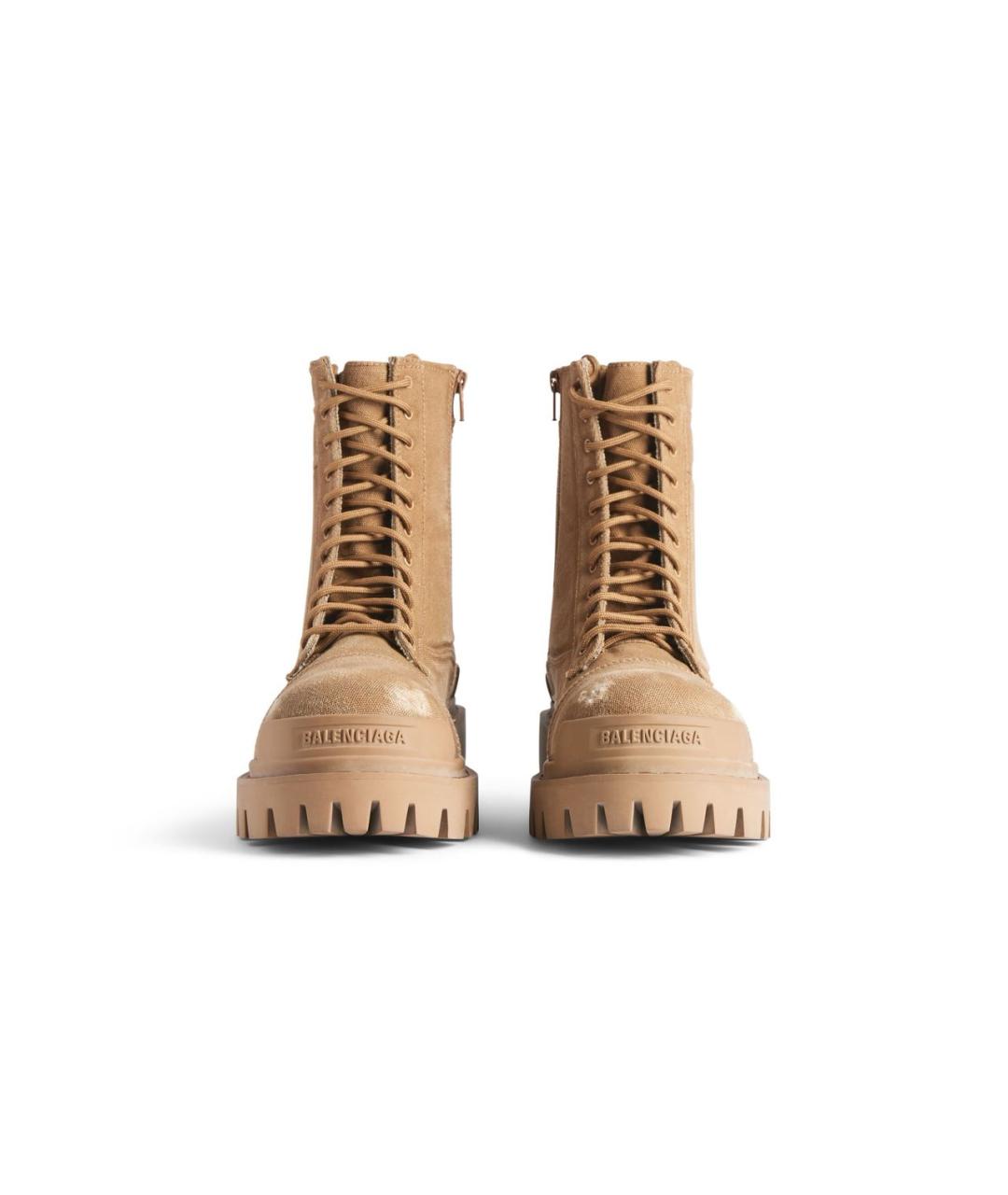 BALENCIAGA Бежевые высокие ботинки, фото 3