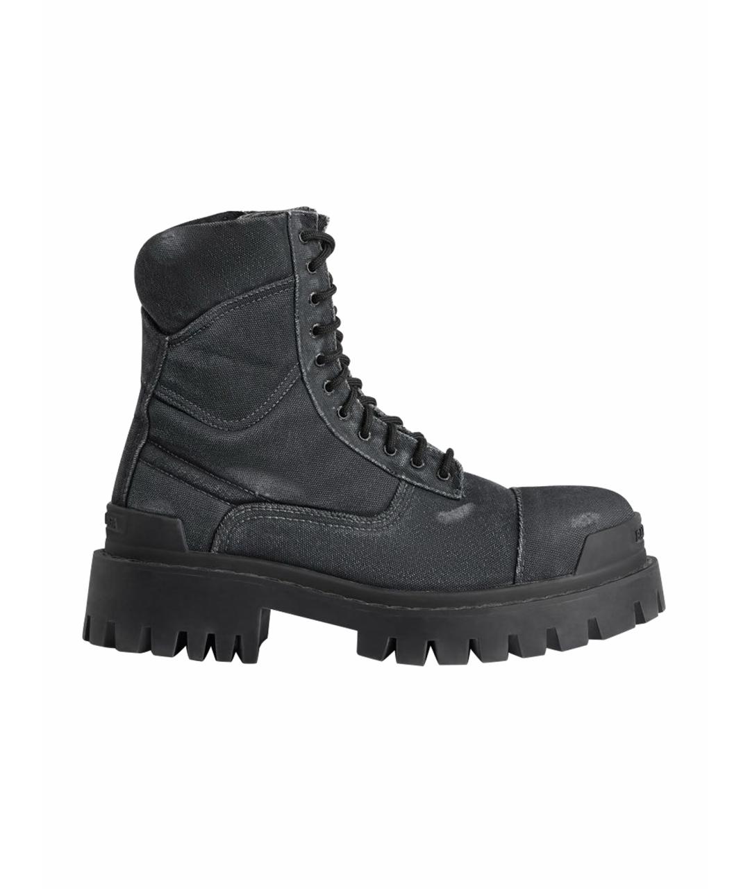 BALENCIAGA Черные высокие ботинки, фото 1