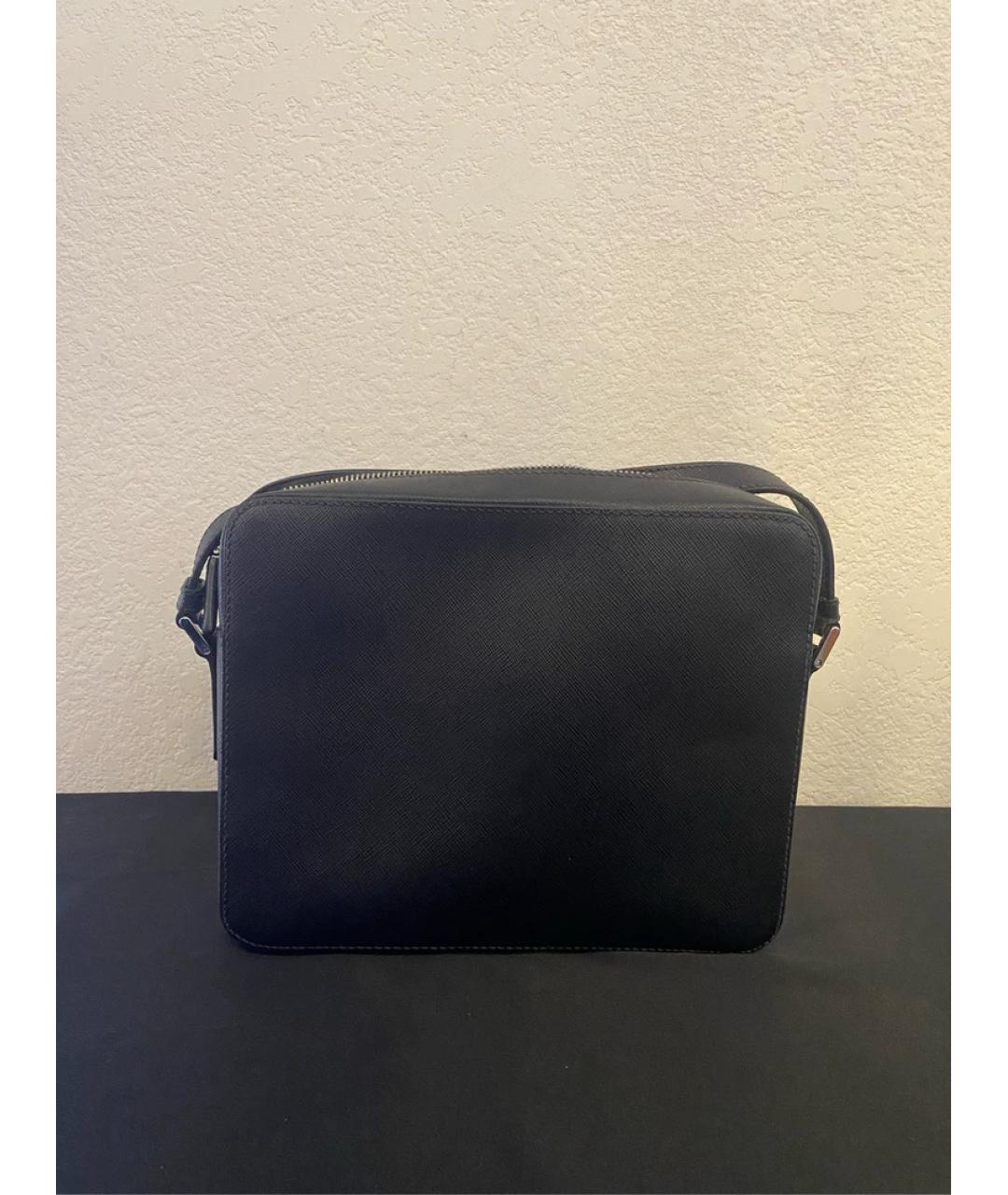 PRADA Черная кожаная сумка с короткими ручками, фото 7