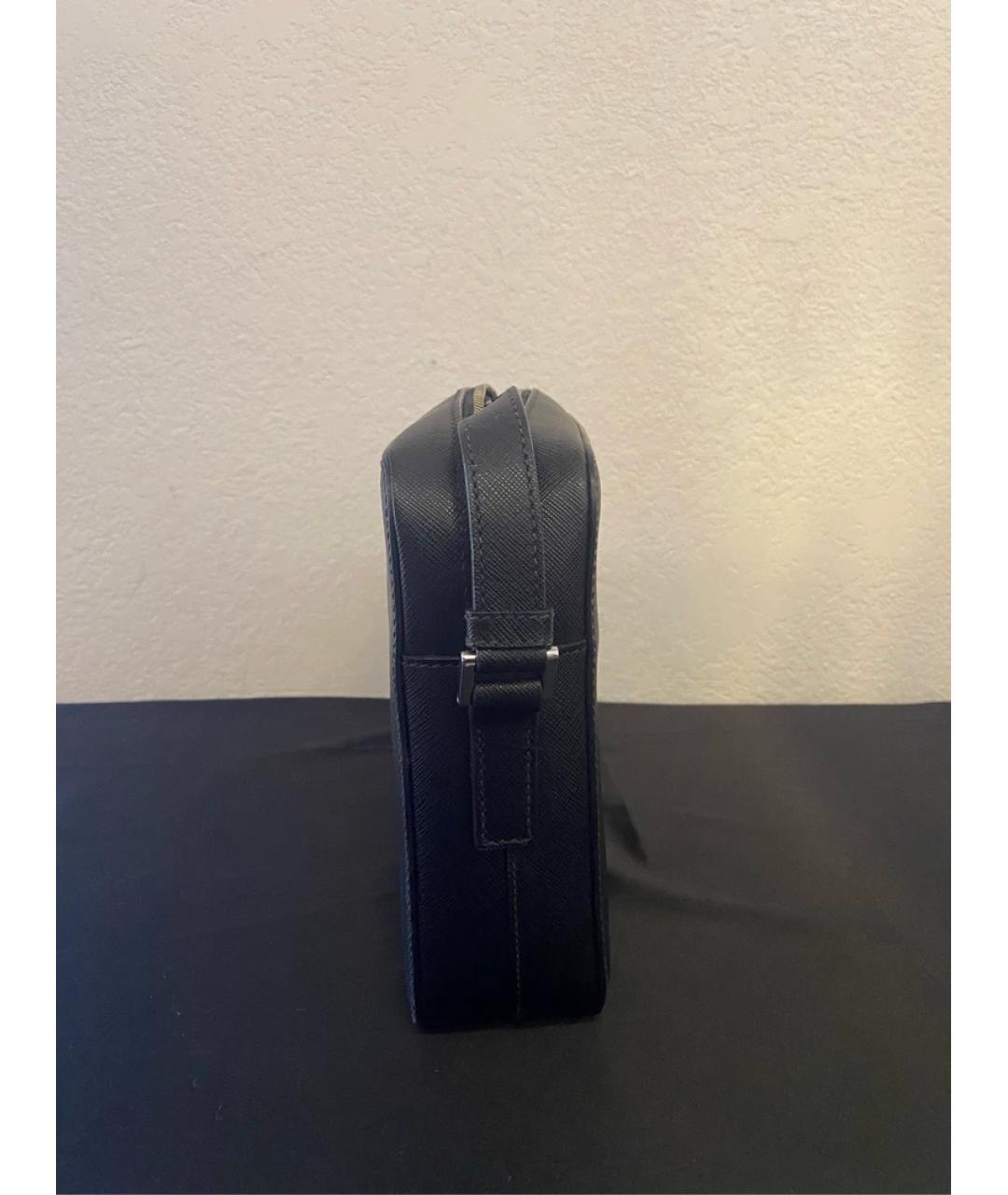 PRADA Черная кожаная сумка с короткими ручками, фото 3