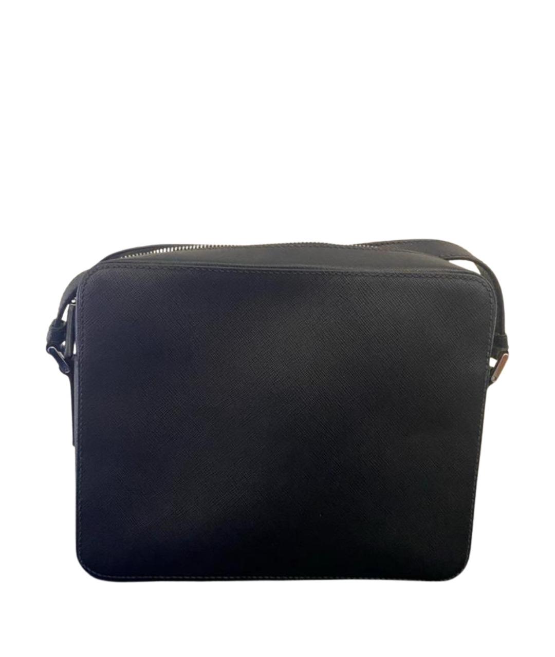 PRADA Черная кожаная сумка с короткими ручками, фото 2