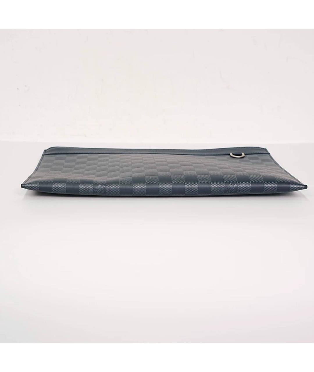 LOUIS VUITTON Черная кожаная сумка с короткими ручками, фото 5