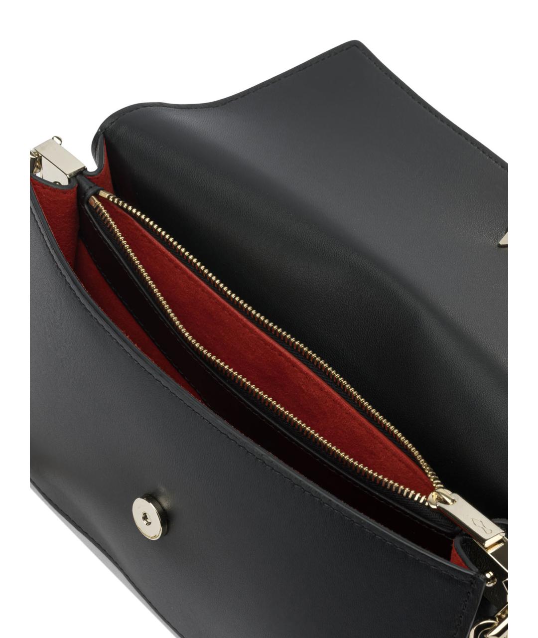 CHRISTIAN LOUBOUTIN Черная кожаная сумка через плечо, фото 5
