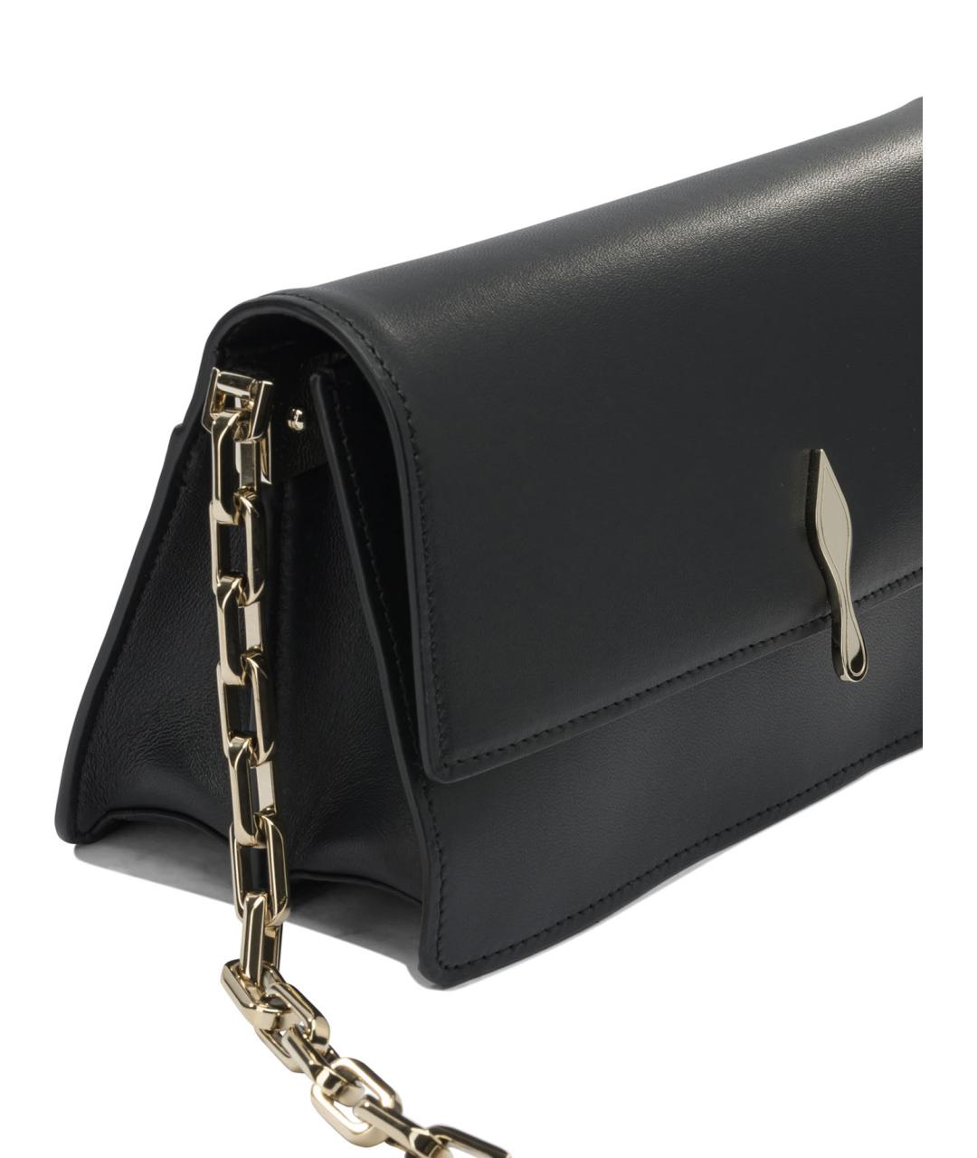 CHRISTIAN LOUBOUTIN Черная кожаная сумка через плечо, фото 4