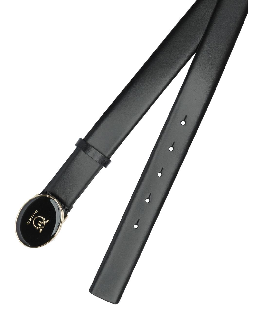 PINKO Черный кожаный ремень, фото 2