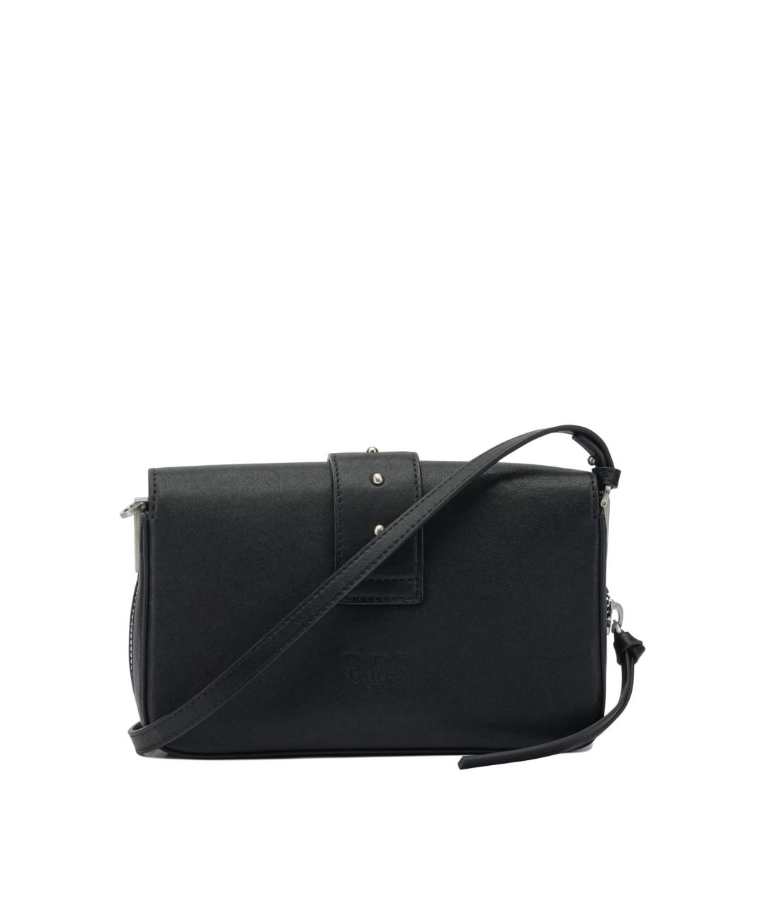 PINKO Черная кожаная сумка через плечо, фото 3