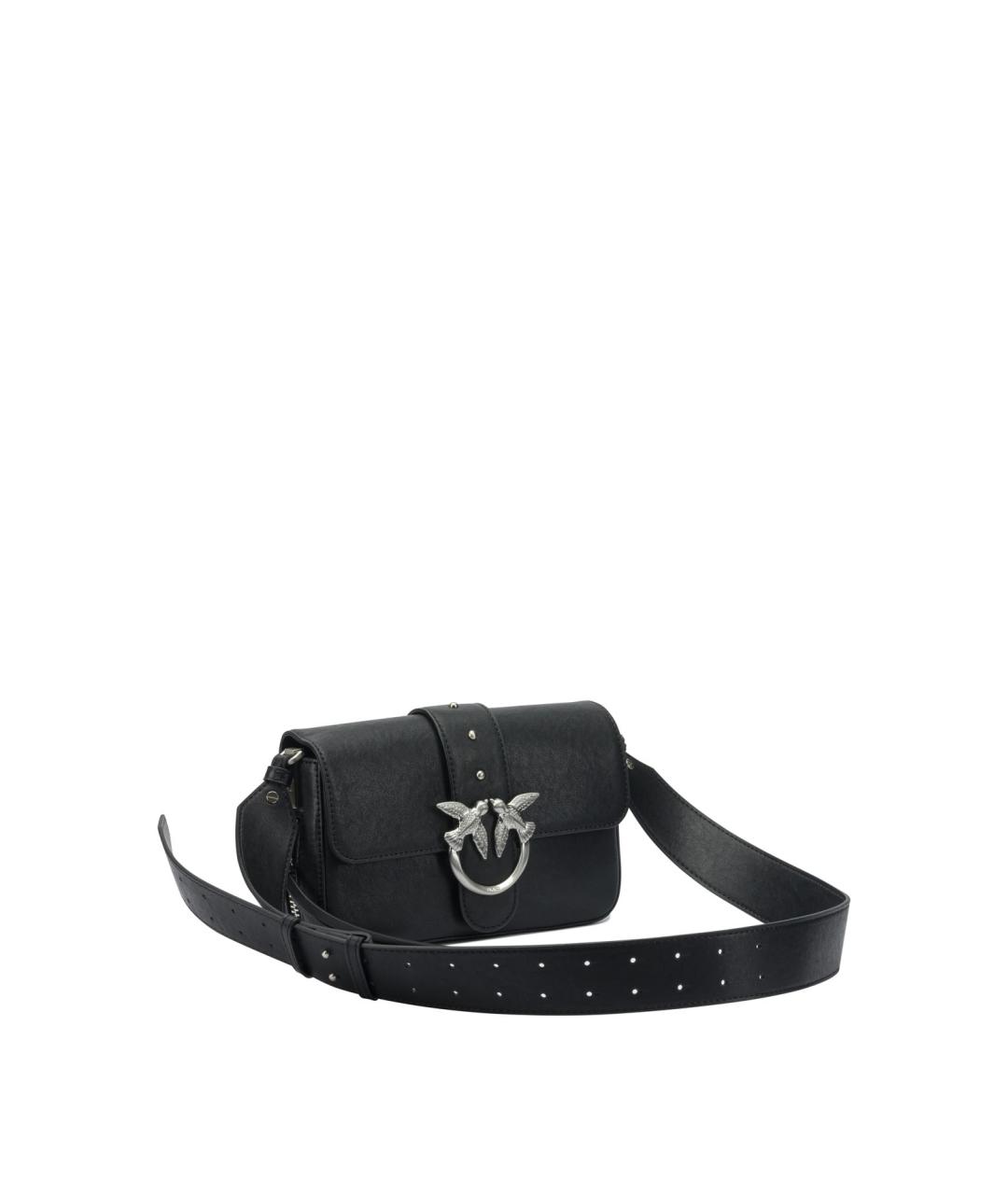 PINKO Черная кожаная сумка через плечо, фото 2