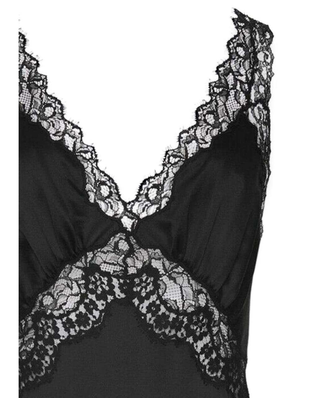 SAINT LAURENT Черное шелковое повседневное платье, фото 2