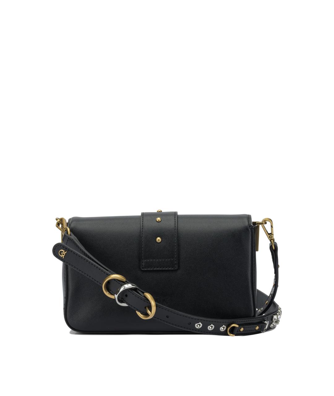 PINKO Черная кожаная сумка через плечо, фото 3