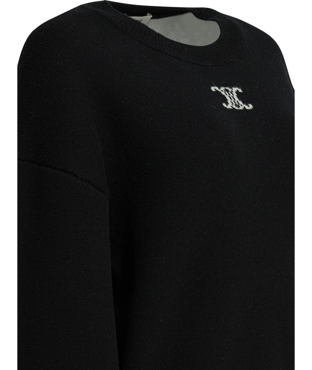 CELINE Черный кашемировый джемпер / свитер, фото 4