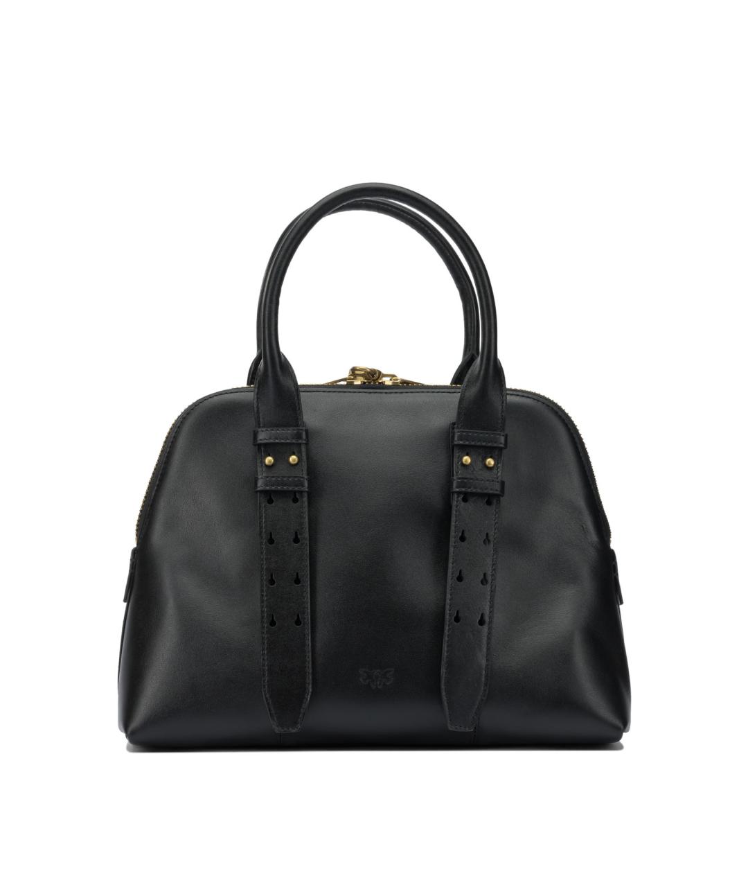 PINKO Черная кожаная сумка тоут, фото 3