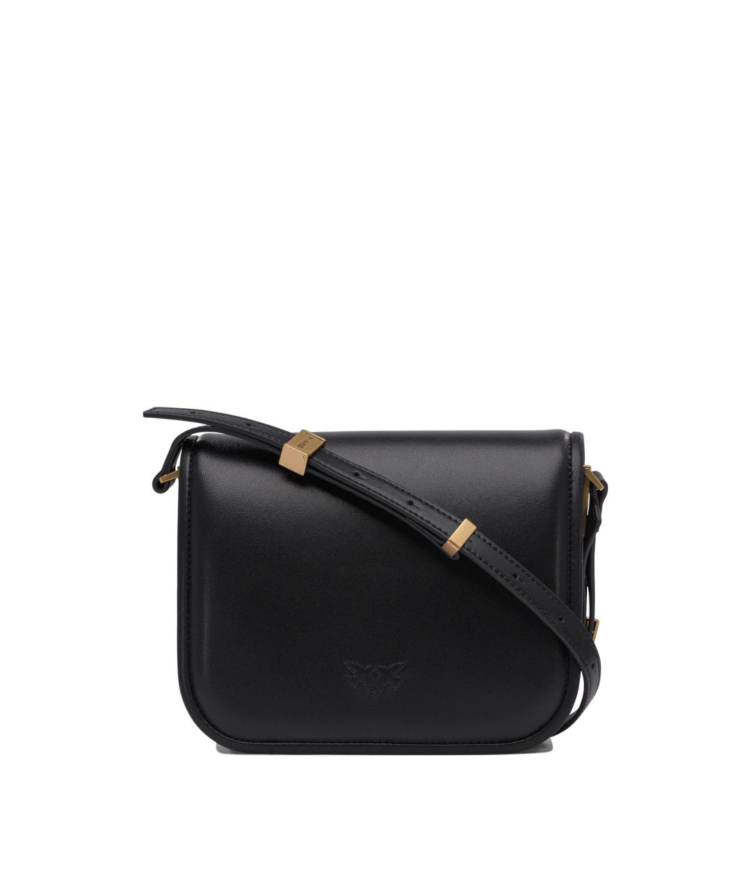 PINKO Черная кожаная сумка через плечо, фото 3