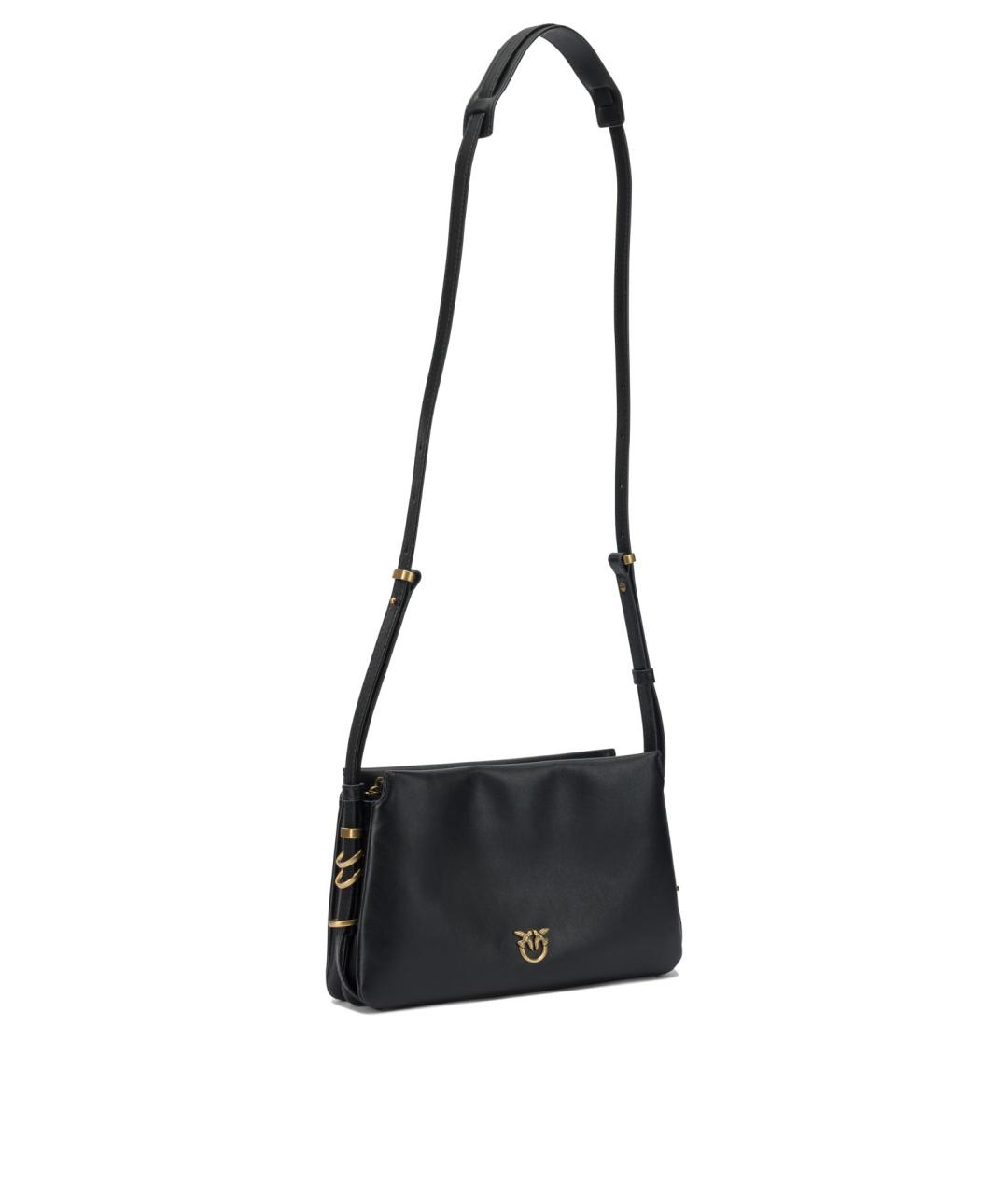 PINKO Черная кожаная сумка через плечо, фото 2