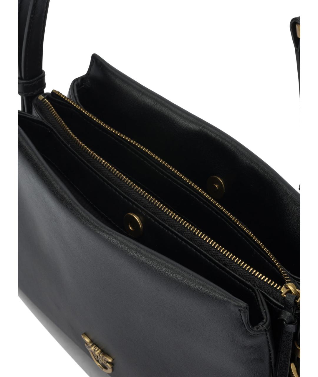 PINKO Черная кожаная сумка через плечо, фото 5