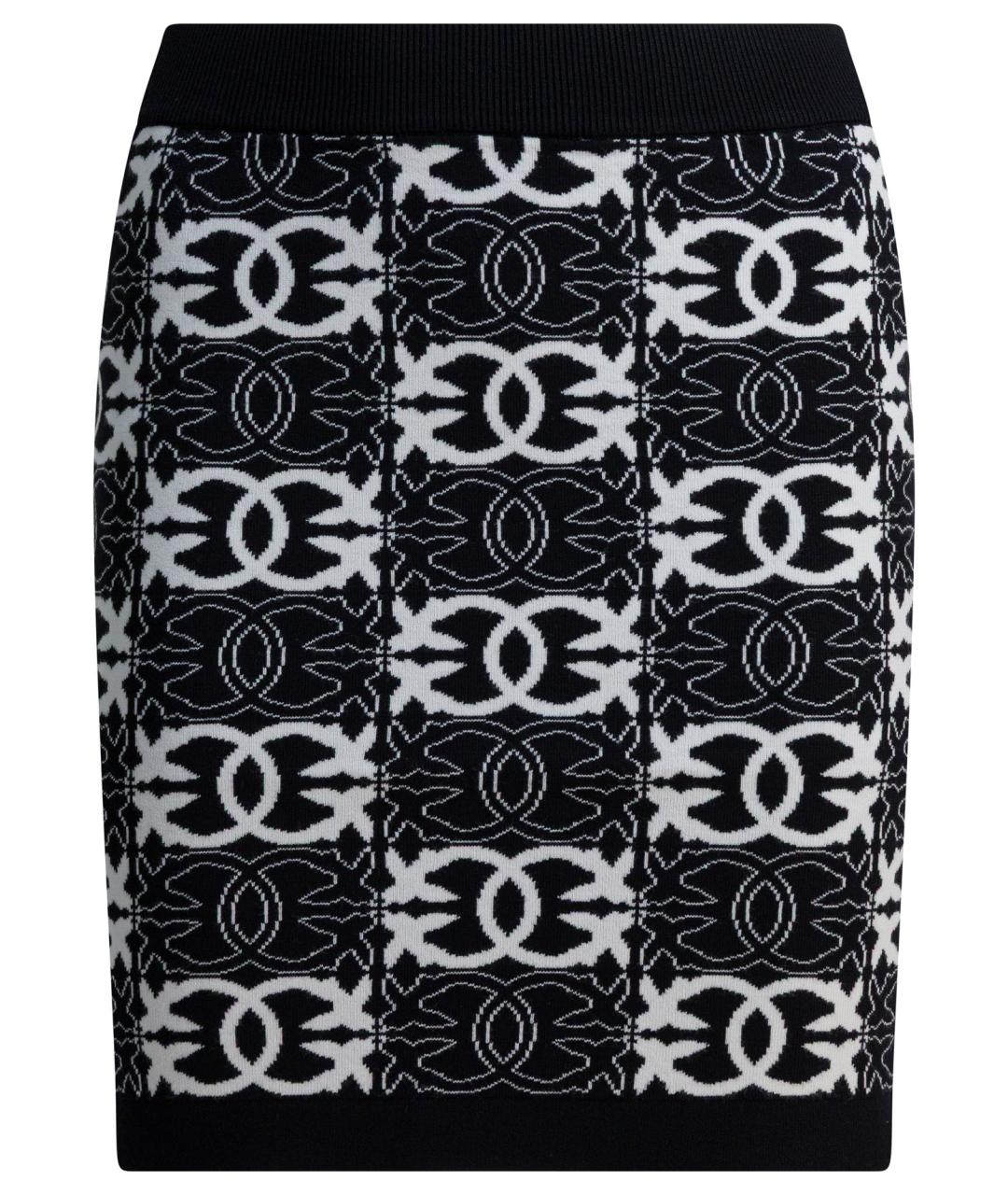 PINKO Черная вискозная юбка миди, фото 1