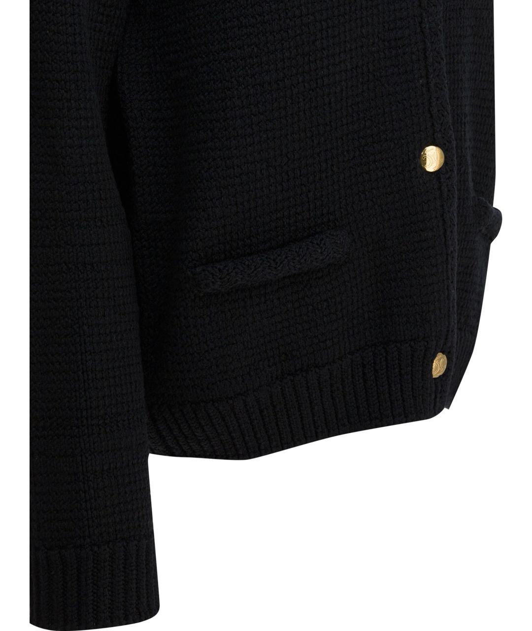 CELINE Черный шерстяной кардиган, фото 4